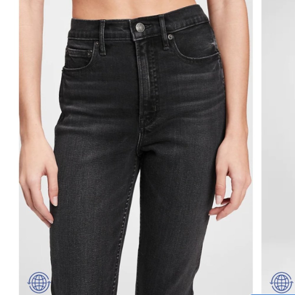 Pull&bear gray straight leg skinny leg distressed denim 26